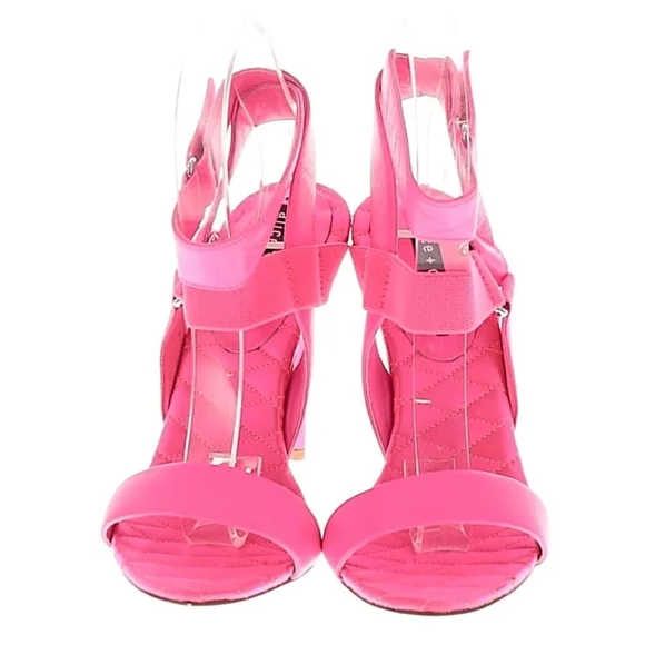 Alice + Olivia Silhouette Talene Neon Pink Heels Size 8.5 - Picture 3 of 6